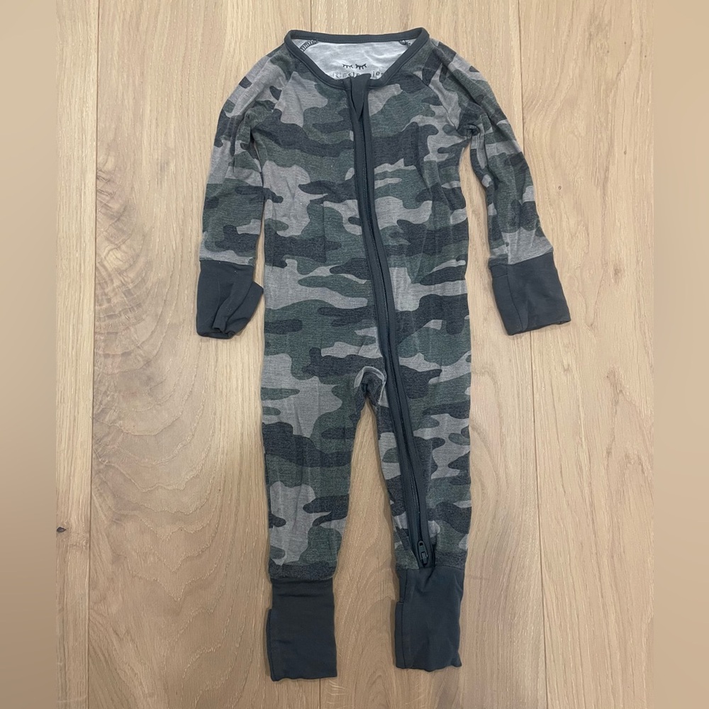 Little sleepies Vintage Camo  zippy One-Piece Zipper Pajamas